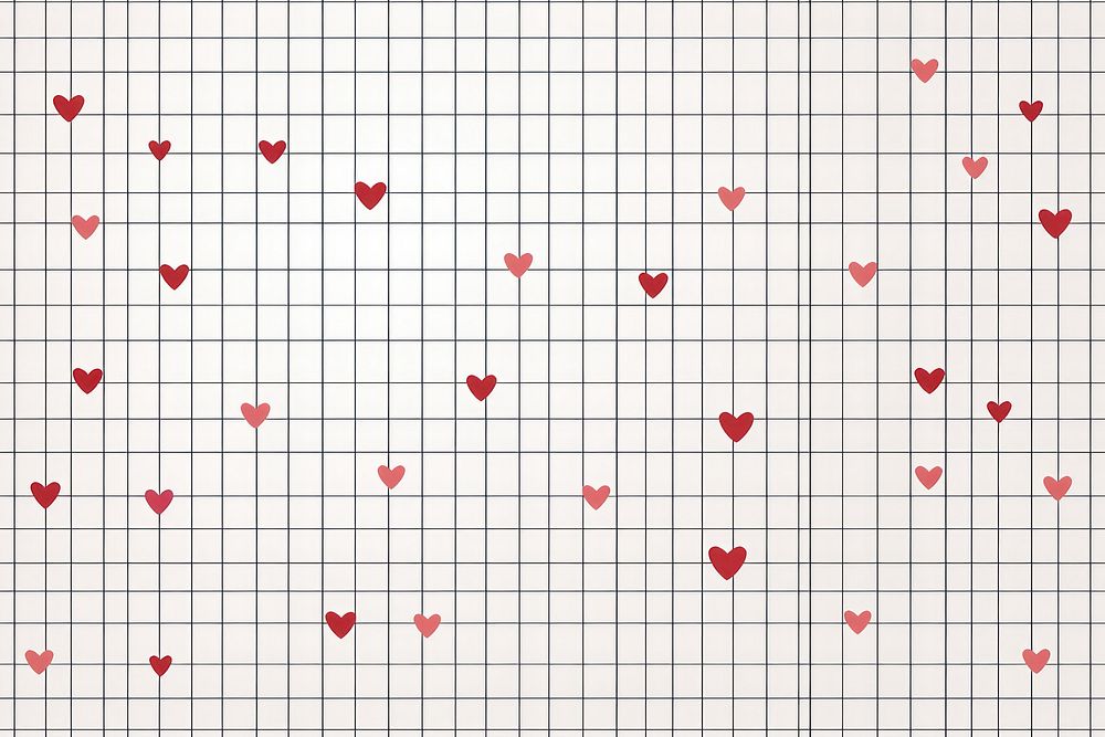 Grid pattern backgrounds paper heart. AI generated Image by rawpixel.