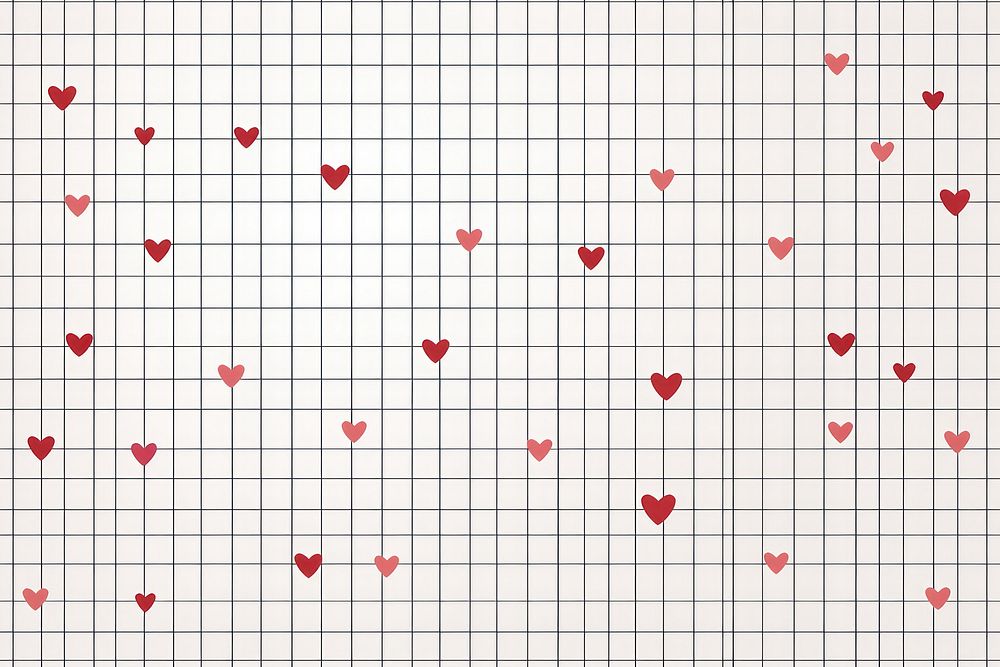 Grid pattern backgrounds paper heart. .