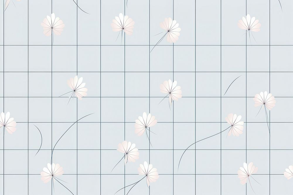 Grid pattern flower backgrounds wallpaper. AI generated Image by rawpixel.