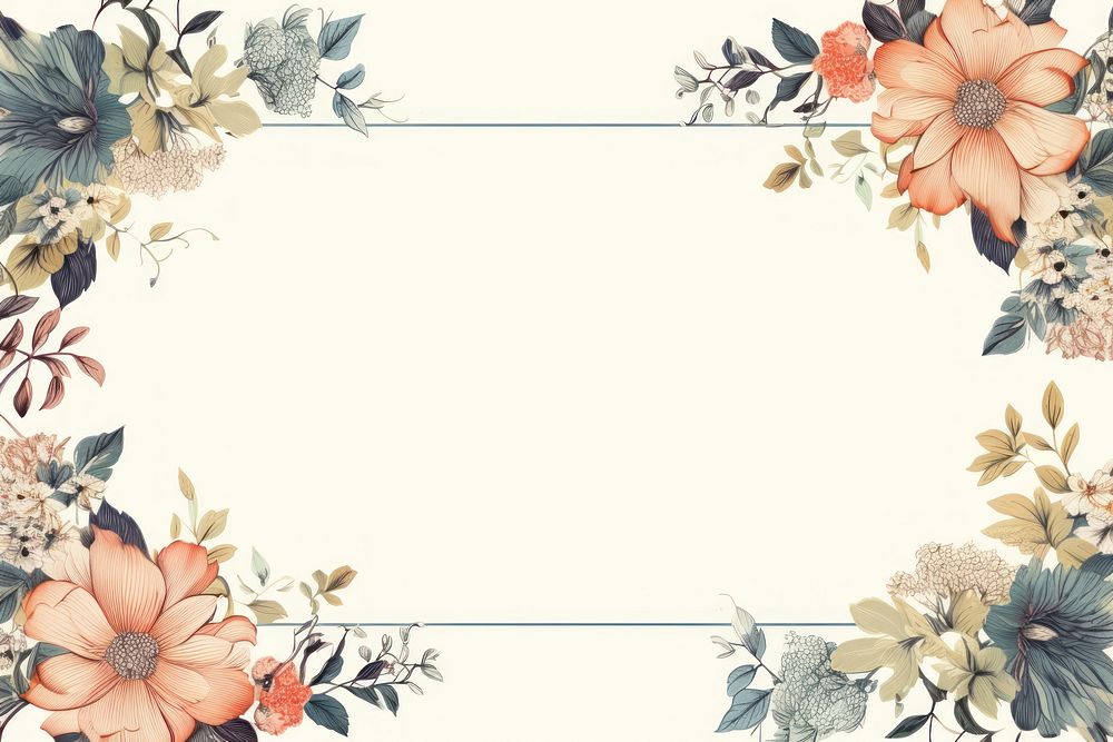 Floral ornament frame backgrounds graphics pattern. AI generated Image by rawpixel.