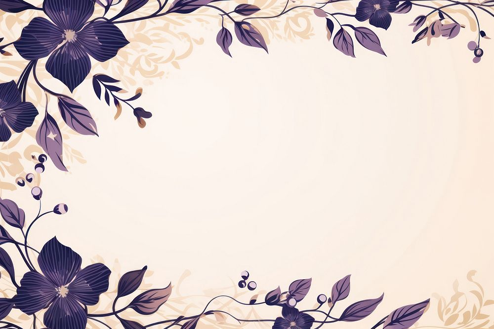 Vintage floral ornament frame backgrounds graphics pattern. AI generated Image by rawpixel.
