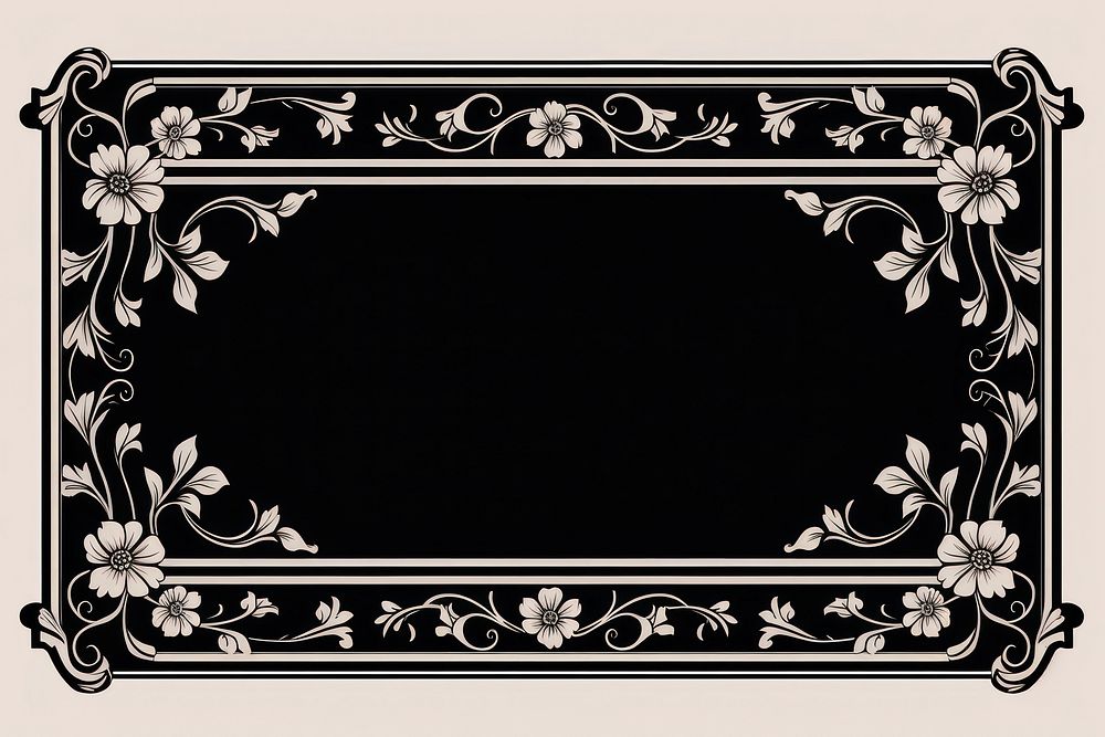 Ornament frame graphics pattern black. AI generated Image by rawpixel.