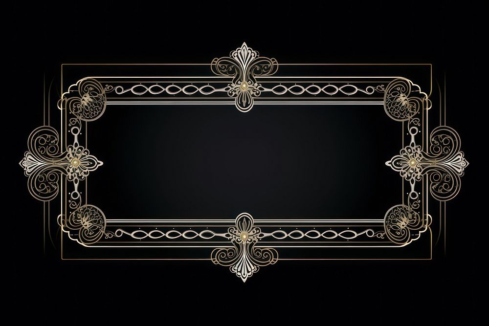 Ornament frame black background architecture accessories. AI generated Image by rawpixel.