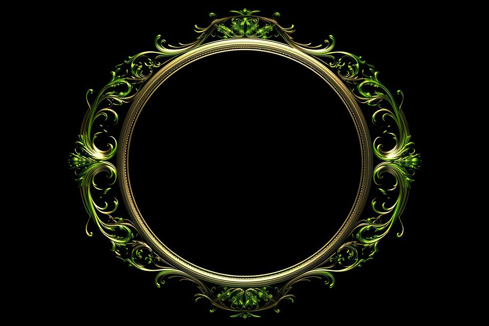 Modern elegant ornament frame jewelry green black. AI generated Image by rawpixel.