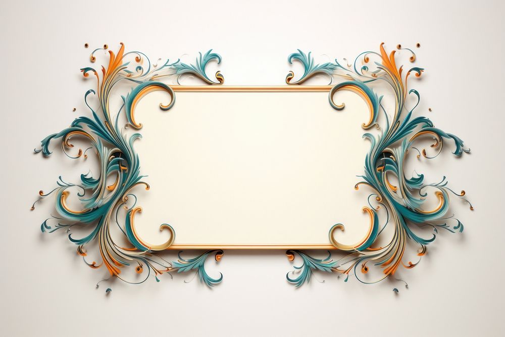 Modern ornament frame graphics pattern art. AI generated Image by rawpixel.