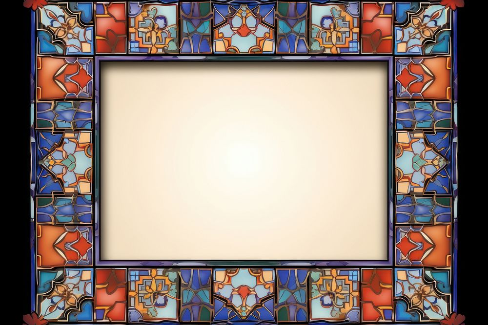 Mosaic ornament frame backgrounds art architecture. AI generated Image by rawpixel.