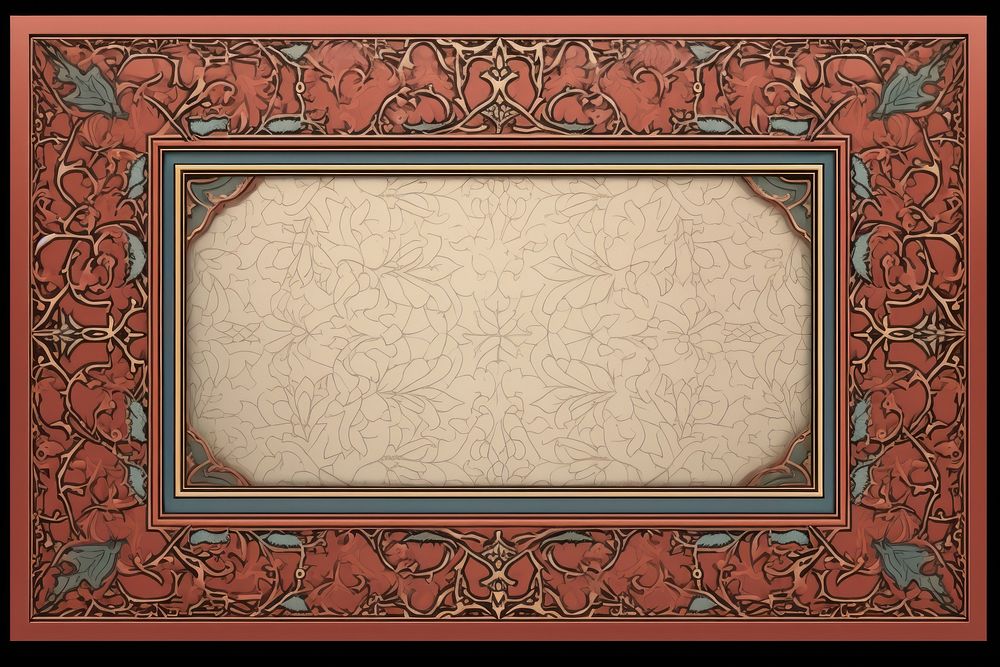 Mosaic ornament frame backgrounds art calligraphy. AI generated Image by rawpixel.