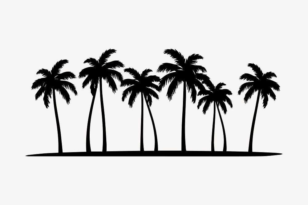 Palm islans silhouette nature plant.