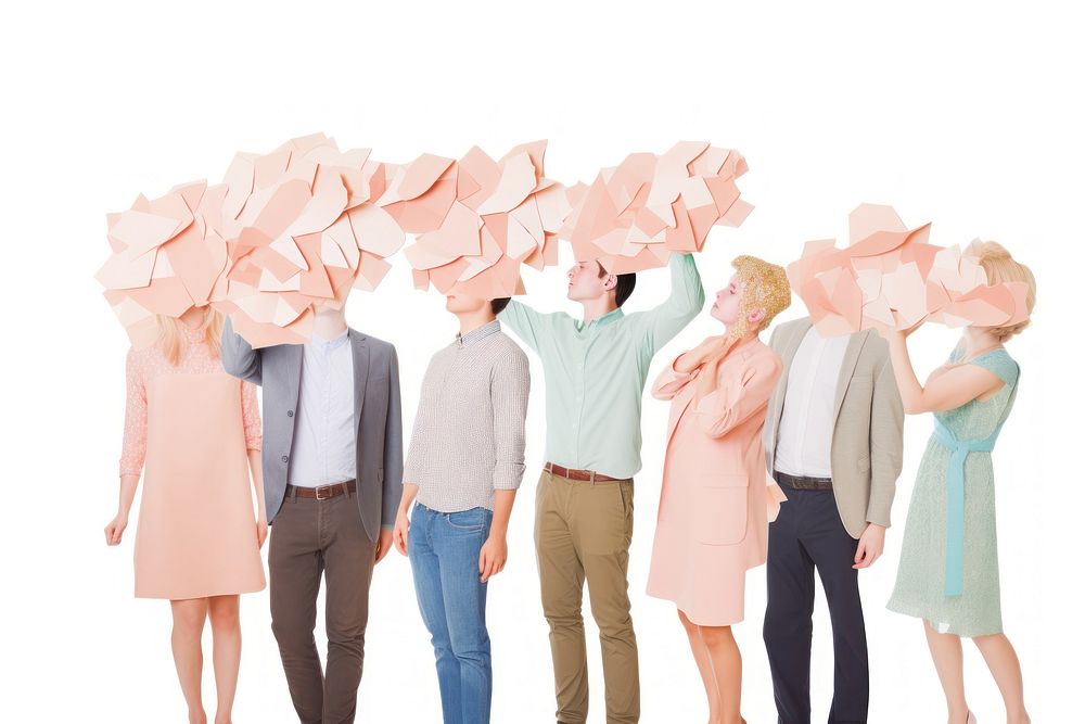 Group people adult white background togetherness. AI generated Image by rawpixel.