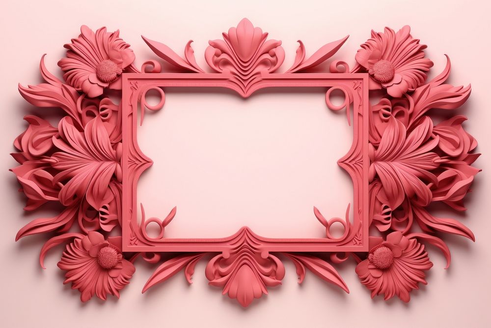 Paper craft ornament frame plant art celebration. AI generated Image by rawpixel.