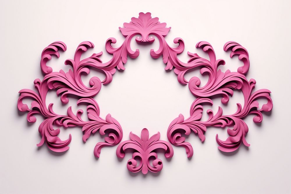 Paper craft ornament frame graphics pattern art. AI generated Image by rawpixel.