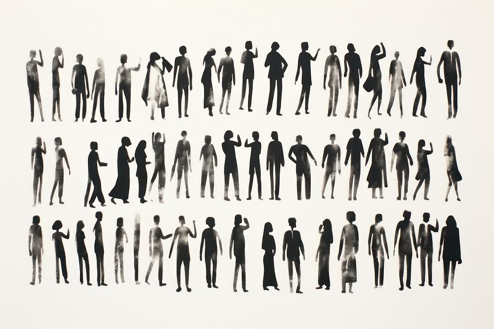 People togetherness accessories silhouette. AI generated Image by rawpixel.