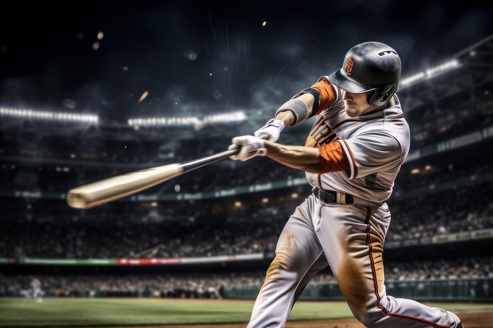 Baseballs player stadium helmet sports. AI generated Image by rawpixel.