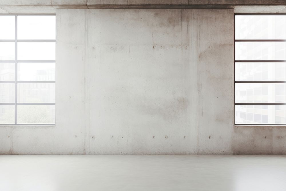 Blank white wall architecture concrete building. AI generated Image by rawpixel.