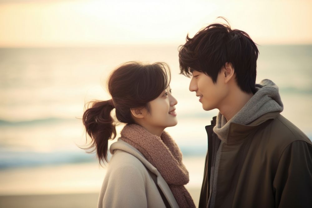 Korean Couple photo love togetherness. AI generated Image by rawpixel.