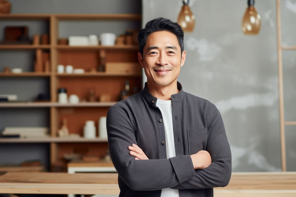 Furniter shop owner adult smile man. AI generated Image by rawpixel.