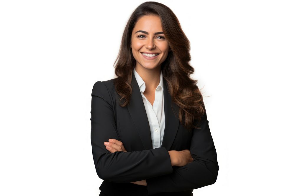Businesswoman smiling portrait adult smile. AI generated Image by rawpixel.