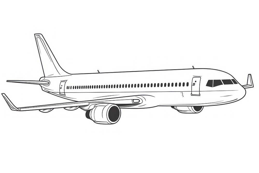 Plane sketch aircraft airplane. AI generated Image by rawpixel.