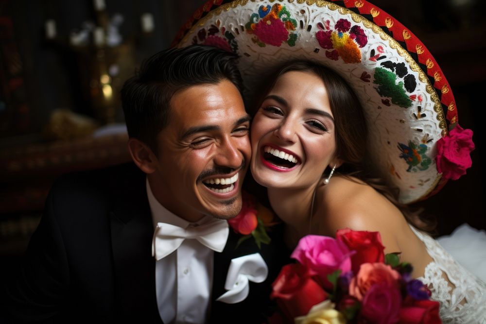 Hispanic wedding bride ceremony. AI generated Image by rawpixel.