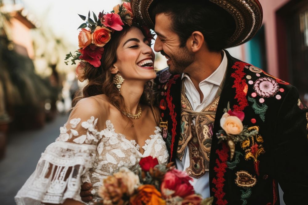 Hispanic wedding bride ceremony. AI generated Image by rawpixel.