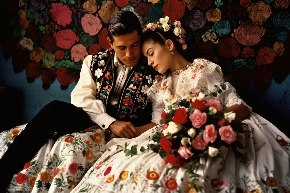 Hispanic wedding bride tradition. AI generated Image by rawpixel.