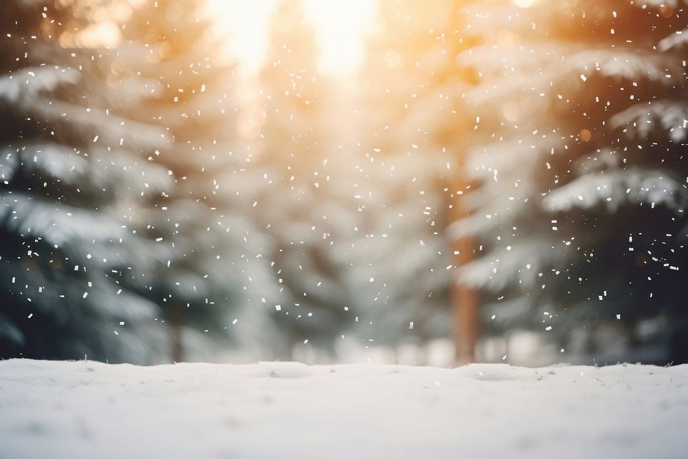 Pine tree forest snow outdoors winter. AI generated Image by rawpixel.