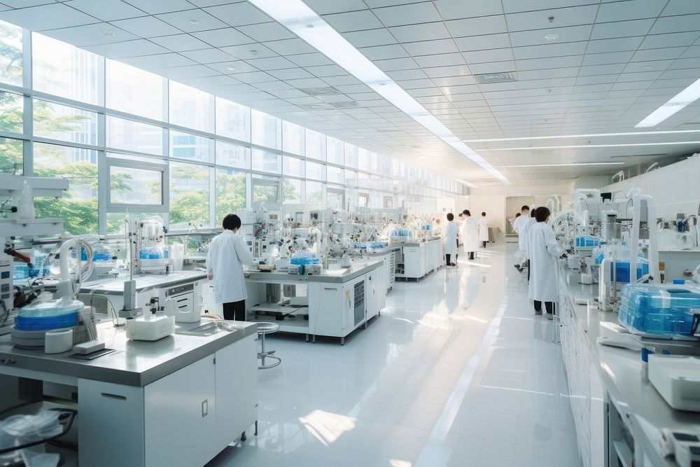 Labratory factory laboratory biotechnology biochemistry. AI generated Image by rawpixel.