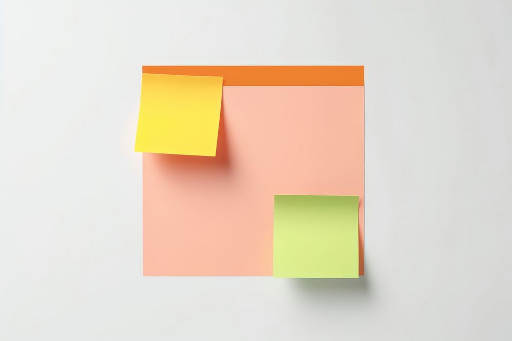 Sticky note paper white background creativity. AI generated Image by rawpixel.