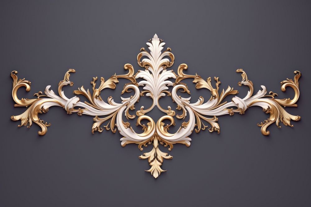 Rococo ornament frame graphics jewelry pattern. AI generated Image by rawpixel.