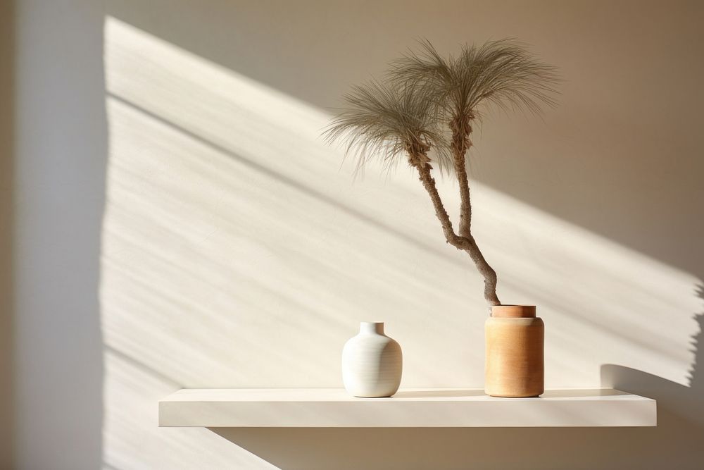 Shadow of a palm tree windowsill nature plant. AI generated Image by rawpixel.