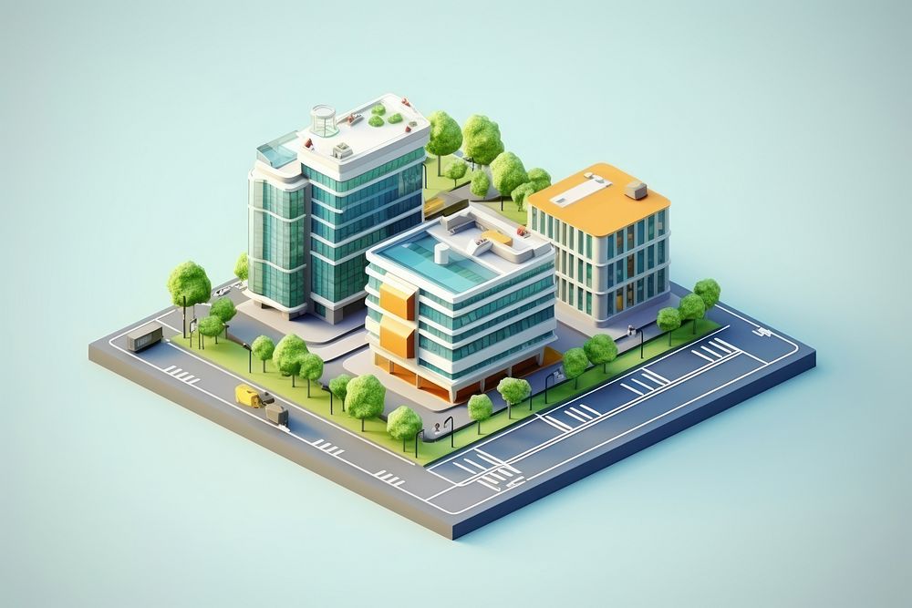 Real estate building architecture city car. AI generated Image by rawpixel.