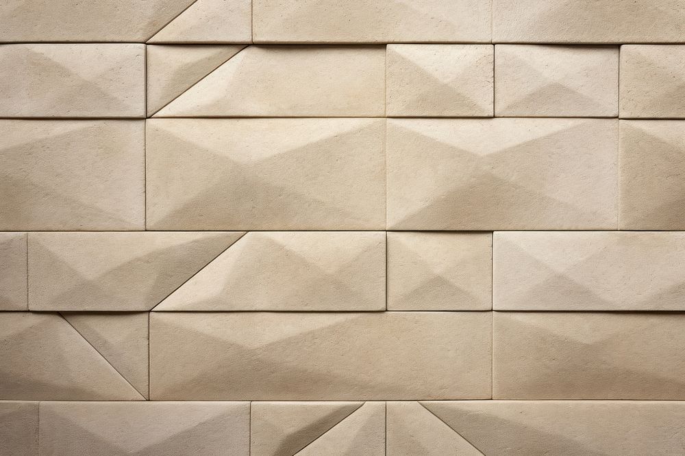 Wall embossing geometric stone wall Free Photo rawpixel