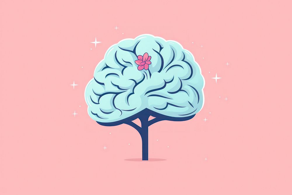 Brain illustrated painting medical. AI generated Image by rawpixel.