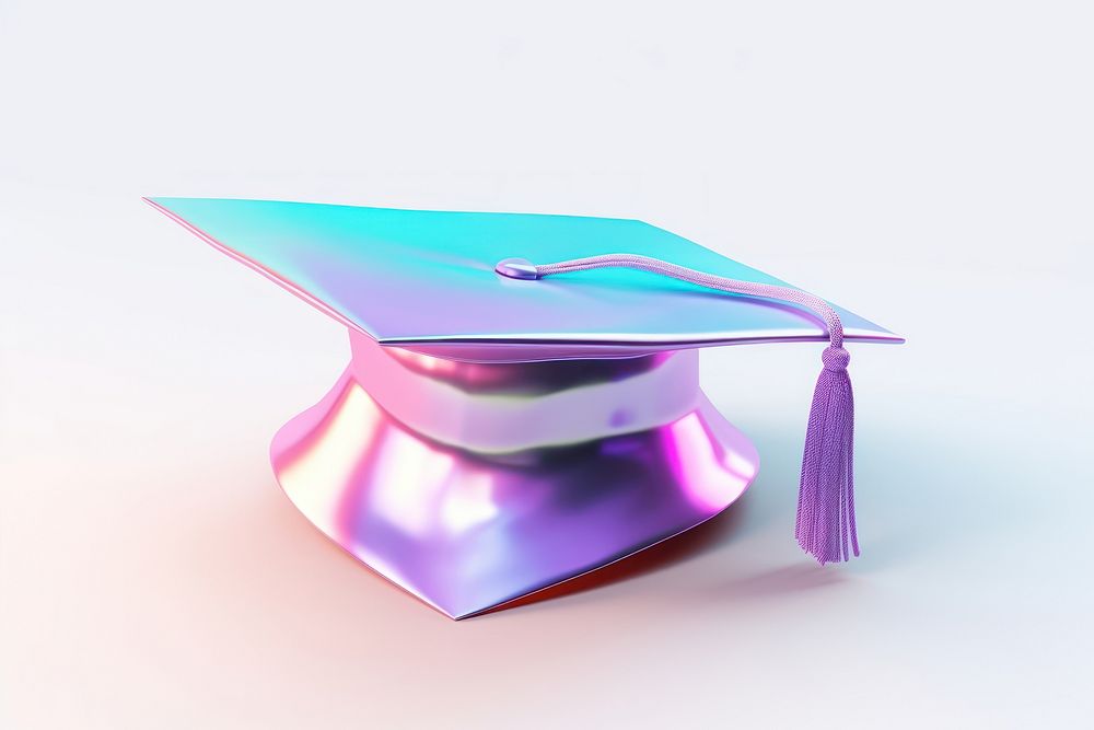 Graduation cap purple white background certificate. AI generated Image by rawpixel.