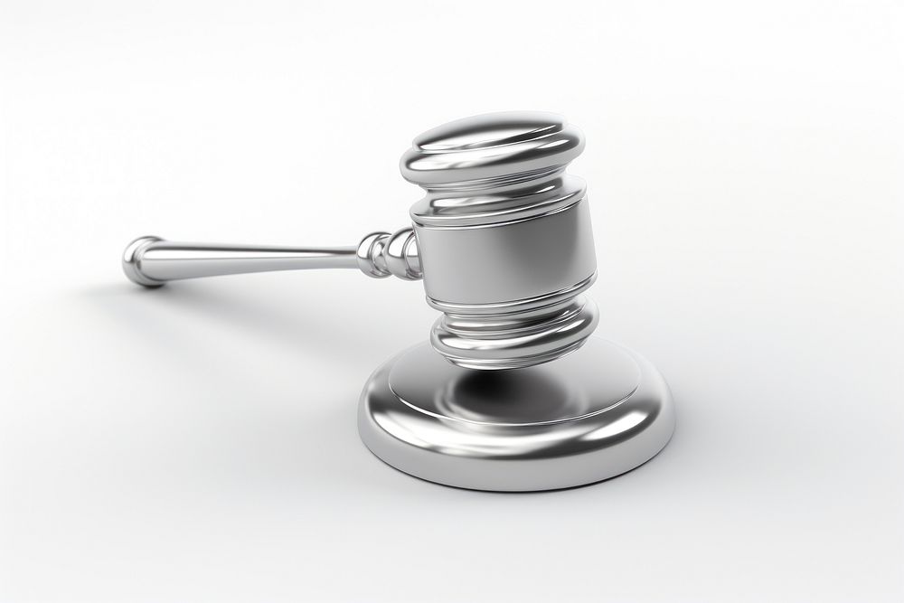 Judge gavel metal white background courthouse. AI generated Image by rawpixel.