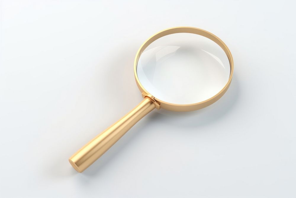 Magnifying glass white background simplicity reflection. AI generated Image by rawpixel.