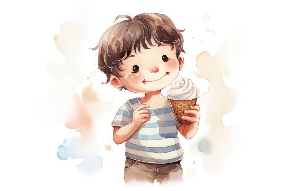 Eating ice cream dessert child food. AI generated Image by rawpixel.