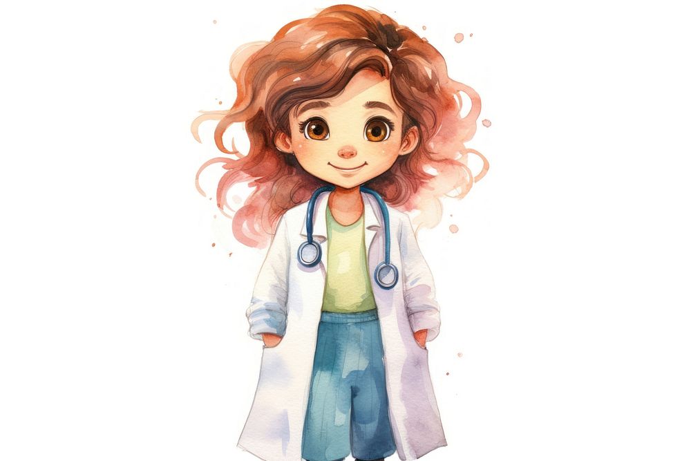 Girl doctor representation doll cute. AI generated Image by rawpixel.