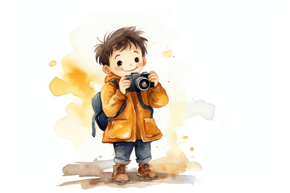 Taking pictures cute white background photographing. AI generated Image by rawpixel.