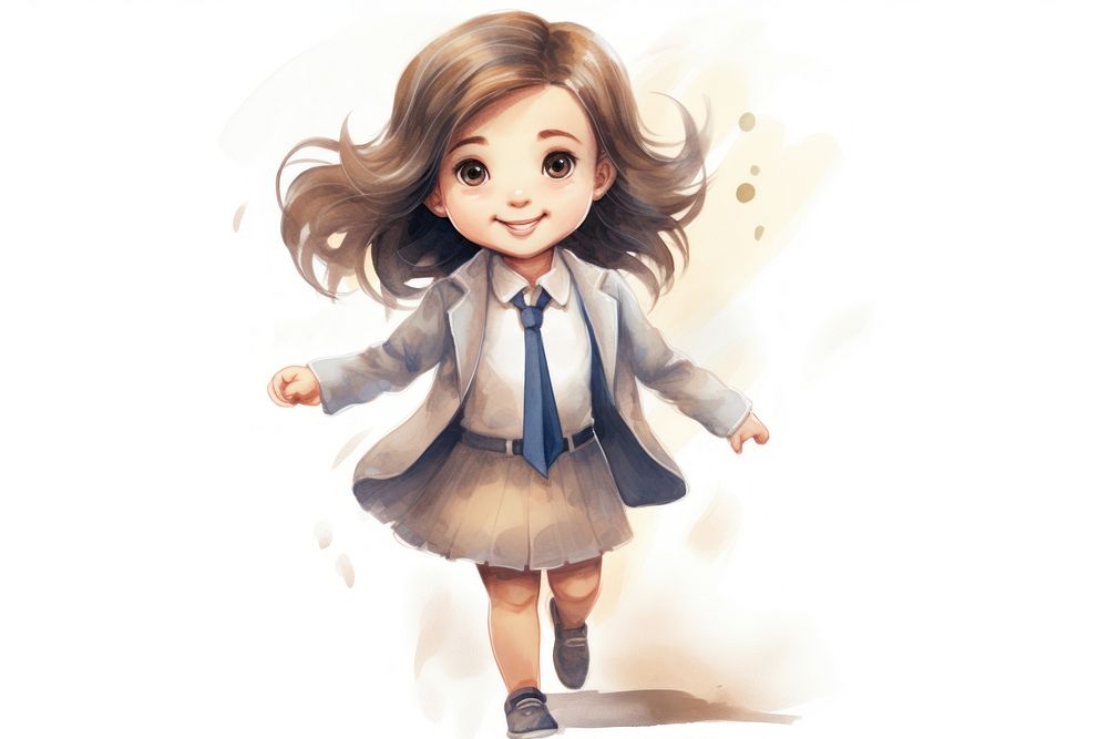 Girl in business suite representation cute toy. AI generated Image by rawpixel.