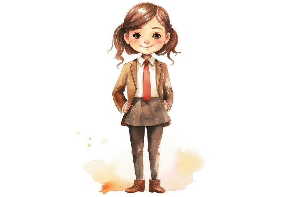 Girl in business suite footwear child cute. AI generated Image by rawpixel.
