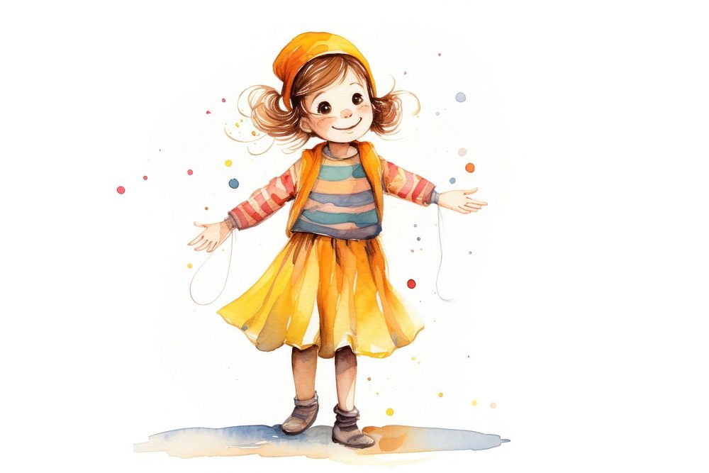 Girl in fancy dress child cute toy. AI generated Image by rawpixel.