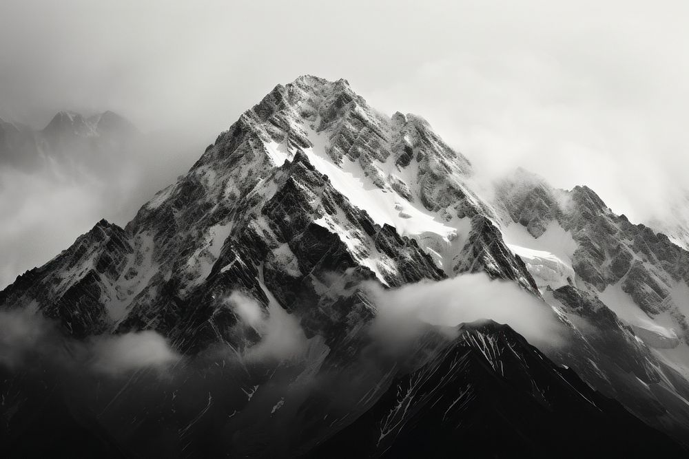 Mountain outdoors nature white. AI generated Image by rawpixel.