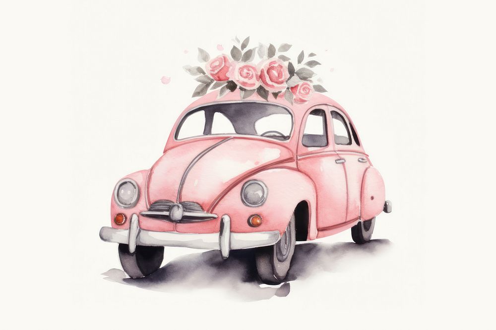 Wedding car vehicle drawing sketch. AI generated Image by rawpixel.
