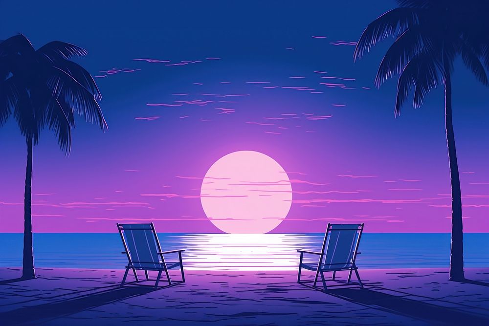 Summer furniture outdoors horizon. AI generated Image by rawpixel.