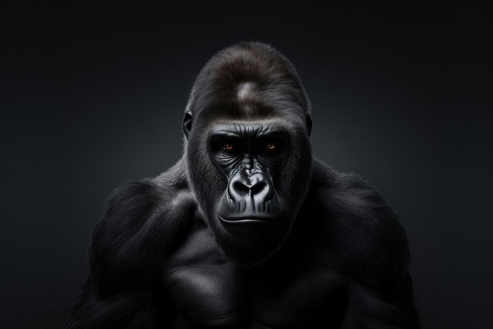 A gorilla wildlife mammal animal. AI generated Image by rawpixel.