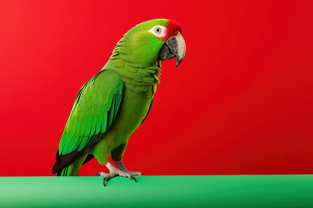 A parrot animal green bird. AI generated Image by rawpixel.