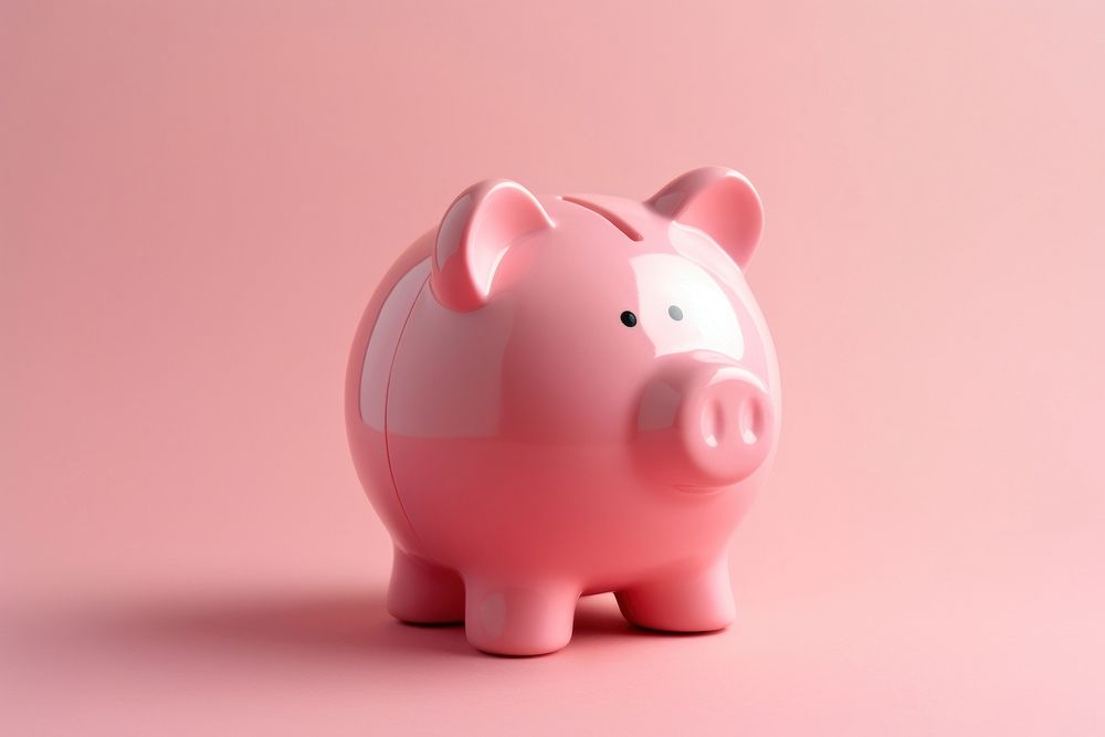 A pink piggy bank pink background representation investment. AI generated Image by rawpixel.
