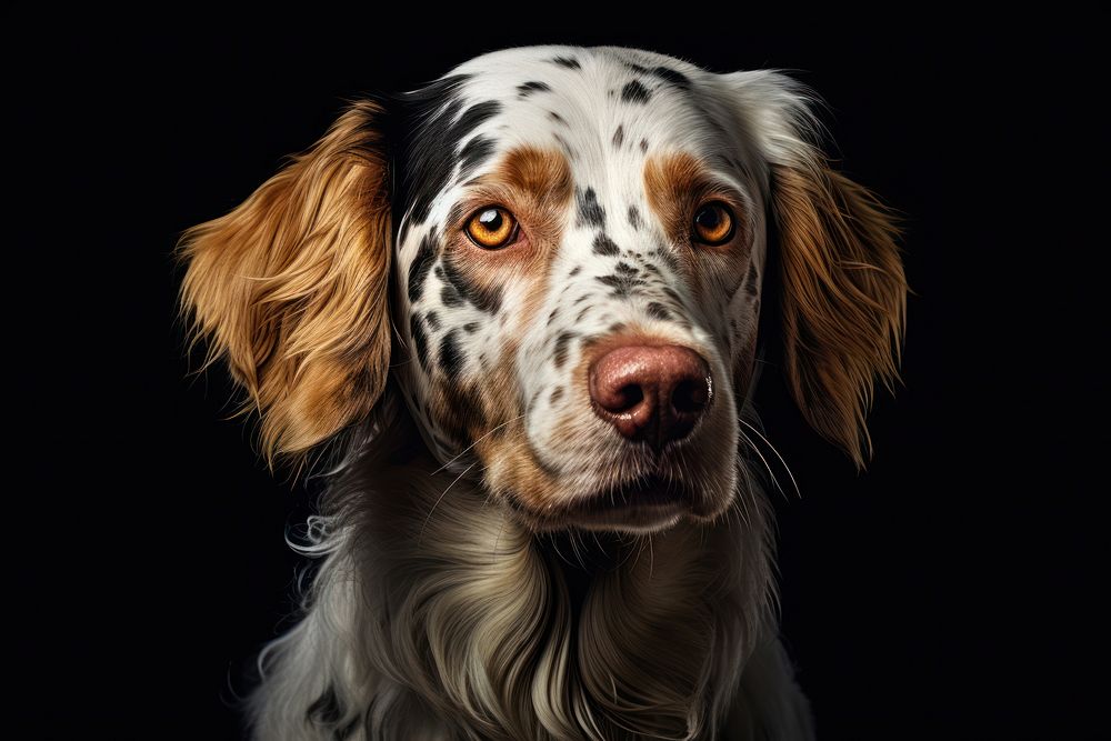 A vitiligo golden retriever animal mammal pet. AI generated Image by rawpixel.