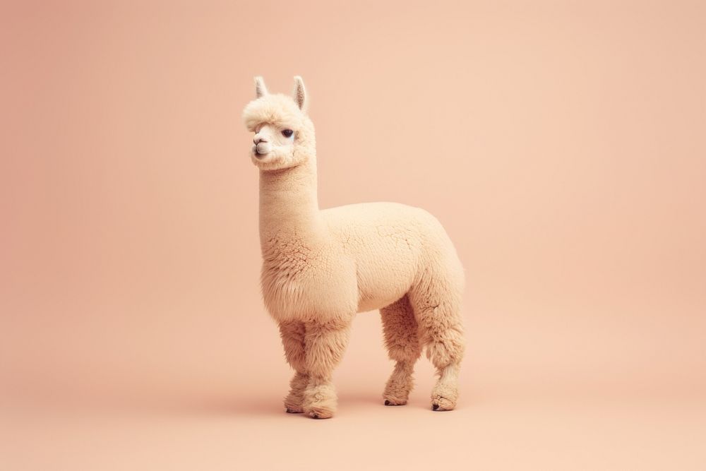 An alpaca animal mammal llama. AI generated Image by rawpixel.